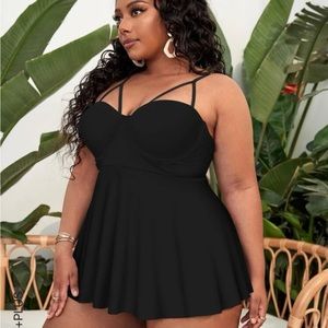 Plus Cut-out Push Up High Waist Bikini Swimsuit